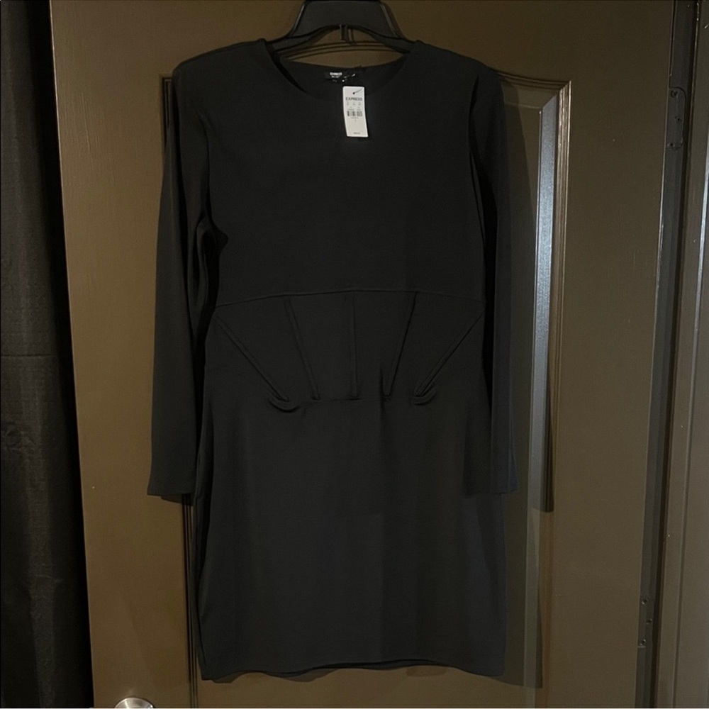 Express Black Long Sleeve Dress
